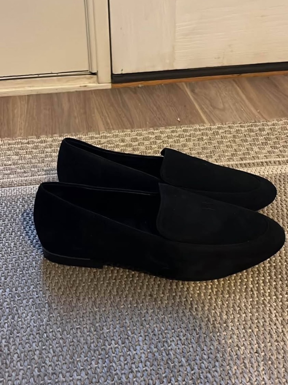 Alex Marie Black Suede Slip-On Flats